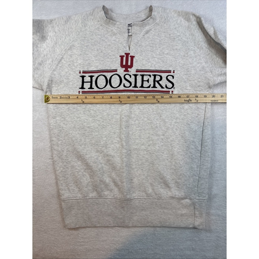 Indiana Hoosiers Vtg Crewneck Sweatshirt Gray Unisex Small Pullover Long Sleeve - Picture 6 of 7